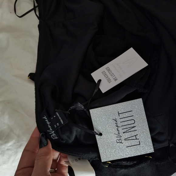 Revamped little black dress. US small, black glitter evening gown - Picture 6 of 7